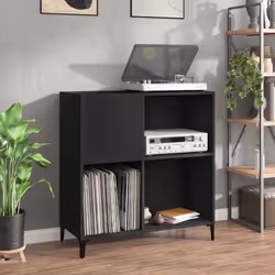 Rangez et exposez vos disques vinyles avec ce meuble à disques pratique et classique. Matériau durable : le bois d'ingénierie ...