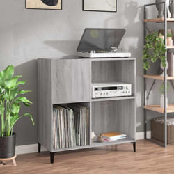 Armoire à disques sonoma gris 84,5x38x89 cm bois d'ingénierie