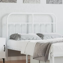 vidaXL Tête de lit métal blanc 120 cm