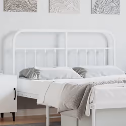 vidaXL Tête de lit métal blanc 150 cm 352661