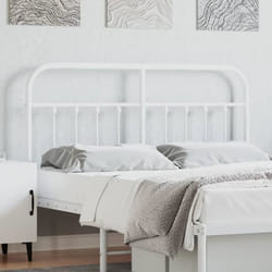 vidaXL Tête de lit métal blanc 150 cm 352661