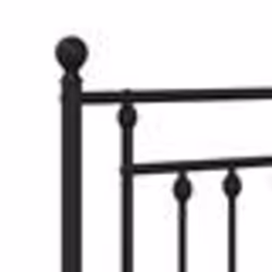 vidaXL Cadre de lit métal sans matelas avec pied de lit noir 135x190cm - 135 x 190 cm