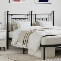 vidaXL Tête de lit métal noir 150 cm 353571