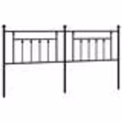 vidaXL Tête de lit métal noir 193 cm