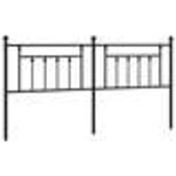 vidaXL Tête de lit métal noir 193 cm