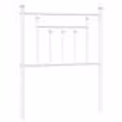 vidaXL Tête de lit métal blanc 75 cm
