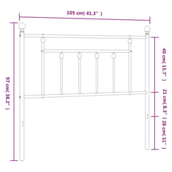 vidaXL Tête de lit métal blanc 100 cm