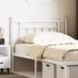 vidaXL Tête de lit métal blanc 100 cm