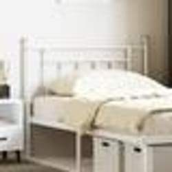 vidaXL Tête de lit métal blanc 100 cm