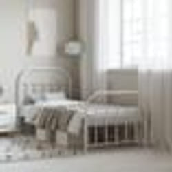 vidaXL Cadre de lit métal avec tête de lit-pied de lit blanc 90x190 cm 353694