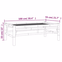 VidaXL 363456 banc de jardin Bambou - Vue supplémentaire 7