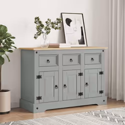 Ce buffet en bois pratique est conçu pour répondre à vos besoins de rangement et constitue un complément idéal à votre salon. ...