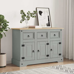 Vidaxl - Buffet Corona gris 112x43x78 cm bois massif de pin