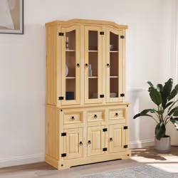 Vous êtes à la recherche d'un meuble haut élégant ? Ce buffet haut en bois ajoute un charme élégant à votre intérieur ! Bois  ...