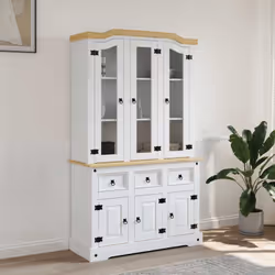Vous êtes à la recherche d'un meuble haut élégant ? Ce buffet haut en bois ajoute un charme élégant à votre intérieur ! Bois ...
