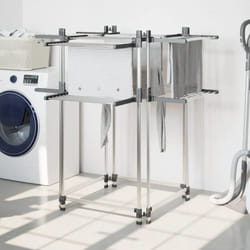 Séchoir à linge 107x107x120 cm aluminium Vidaxl
