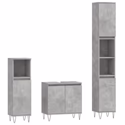 VidaXL 3187793, Gris, Métal, Bois, 580 mm, 330 mm, 600 mm, 3 pièce(s)
