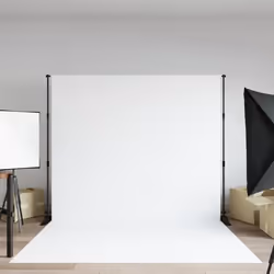 vidaXL Support de toile de fond noir 254x243 cm acier