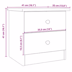 VidaXL 353916 Table de nuit et table de chevet Blanc - Vue supplémentaire 8