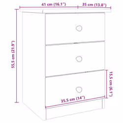 VidaXL 353918 Table de nuit et table de chevet Blanc - Vue supplémentaire 7