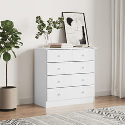 Vidaxl - Commode alta blanc 77x35x73 cm bois massif de pin