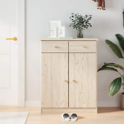 vidaXL Armoire à chaussures ALTA - Bois massif de pin 77x35x96 cm