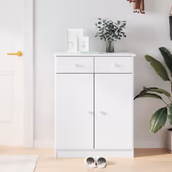 vidaXL Armoire à chaussures ALTA blanc 77x35x96 cm bois massif de pin