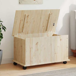 vidaXL Coffre de rangement à roulettes ALTA 73x395x44 cm bois de pin 353927
