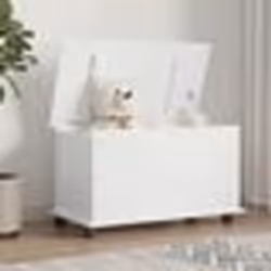 vidaXL Coffre de rangement et roulettes ALTA blanc bois massif de pin 353928