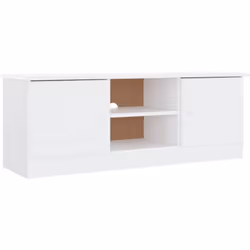 Ce meuble TV en bois doté d'un grand espace de rangement est un supplément pratique à votre salon ou chambre à coucher. Bois ...