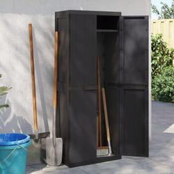 Vidaxl - Armoire de rangement d'extérieur noir 65x37x165 cm pp