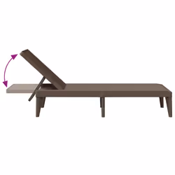 VidaXL 364217 chaise d'extérieur Linge Polypropylène (PP) Marron - Vue supplémentaire 7