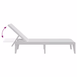 VidaXL 364220 chaise d'extérieur Linge Polypropylène (PP) Blanc - Vue supplémentaire 7