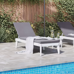VidaXL 364222 chaise d'extérieur Linge Siège rembourré Polypropylène (PP) Blanc - Vue supplémentaire 3