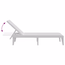 VidaXL 364222 chaise d'extérieur Linge Siège rembourré Polypropylène (PP) Blanc - Vue supplémentaire 7
