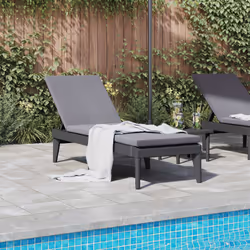 VidaXL 364223 chaise d'extérieur Linge Siège rembourré Polypropylène (PP) Anthracite