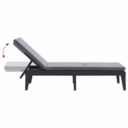 VidaXL 364223 chaise d'extérieur Linge Siège rembourré Polypropylène (PP) Anthracite - Vue supplémentaire 7