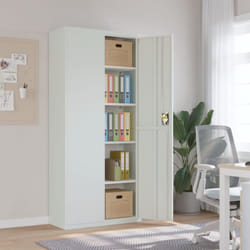 Classeur Gris Clair 90x40x200 Cm Acier Vidaxl