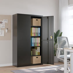 Vidaxl - Classeur noir 105x40x180 cm acier