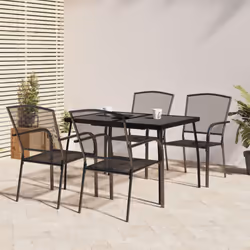Cet ensemble de salle à manger de jardin tendance, au design élégant et contemporain, est un choix parfait pour vous détendre ...