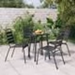 vidaXL Ensemble à manger de jardin 5 pcs anthracite acier