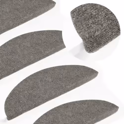 vidaXL Tapis d'escalier auto-adhésifs 10 pcs gris 65x22,5x3,5 cm