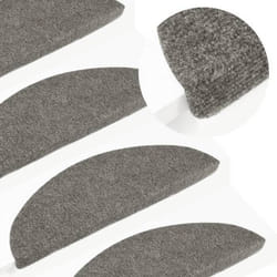 vidaXL Tapis d'escalier auto-adhésifs 10 pcs gris 65x22,5x3,5 cm