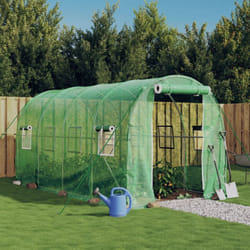 Vidaxl - Serre avec cadre en acier vert 8 m² 4x2x2 m