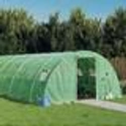 vidaXL Serre avec cadre en acier vert 72 m² 18x4x2 m