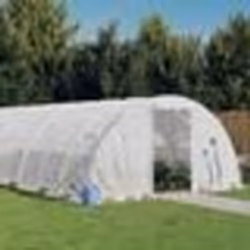 vidaXL Serre avec cadre en acier blanc 64 m² 16x4x2 m