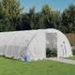 vidaXL Serre avec cadre en acier blanc 72 m² 18x4x2 m