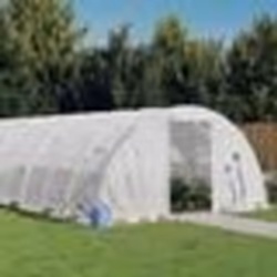 vidaXL Serre avec cadre en acier blanc 96 m² 24x4x2 m