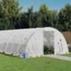 vidaXL Serre avec cadre en acier blanc 96 m² 24x4x2 m