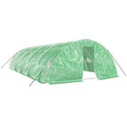 vidaXL Serre avec cadre en acier vert 50 m² 10x5x2,3 m